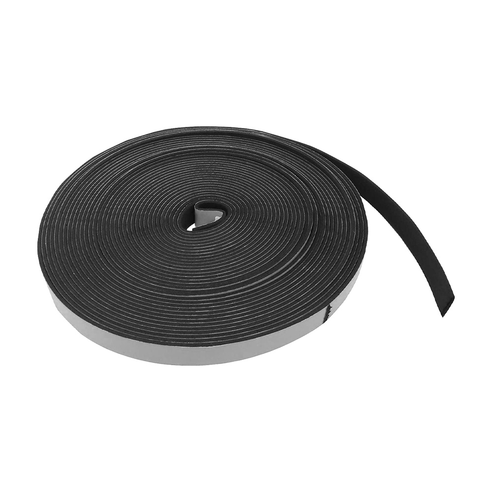 Guarnizione espansa adesiva 15x10 mm x 5 mt geko muss - nero.